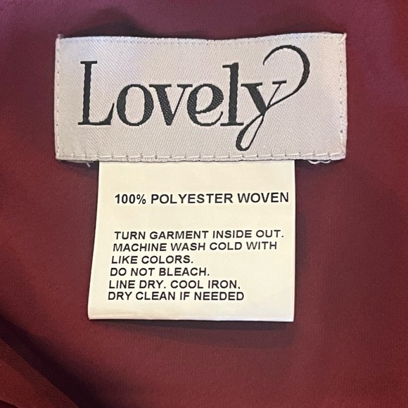 LOVELY TWIST HALTER BRIDESMAID MAXI TRUMPET GOWN IN CABERNET NWT WOMEN'S SMALL - Picture 12 of 15